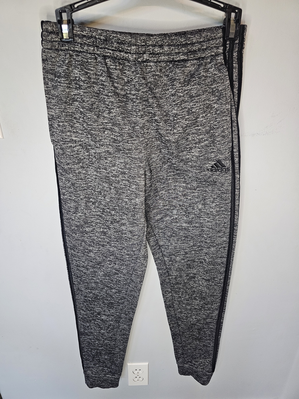 Adidas 3-Stripe Jogger Sweatpants Heather Gray Youth L 14/16